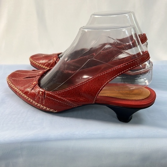 Nurture by Lamaze Red leather slingback moccasins size 7 - Picture 3 of 9